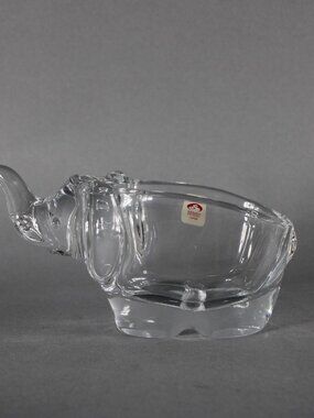 Sasaki Elephant Bowl 3 x 6 Crystal Elephant Bowl